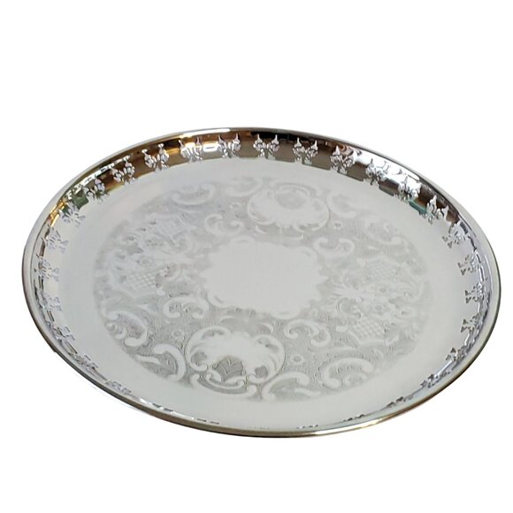 Birks Primrose Plated Serving Tray – 13.5" – Vintage w/ Original Box - Picture 6 of 11